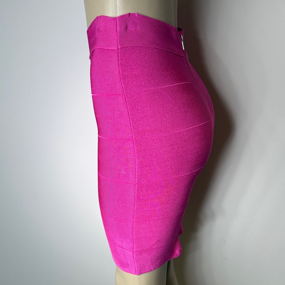 bebe Hot Pink  Bandage Pencil Skirt - Picture 4 of 6